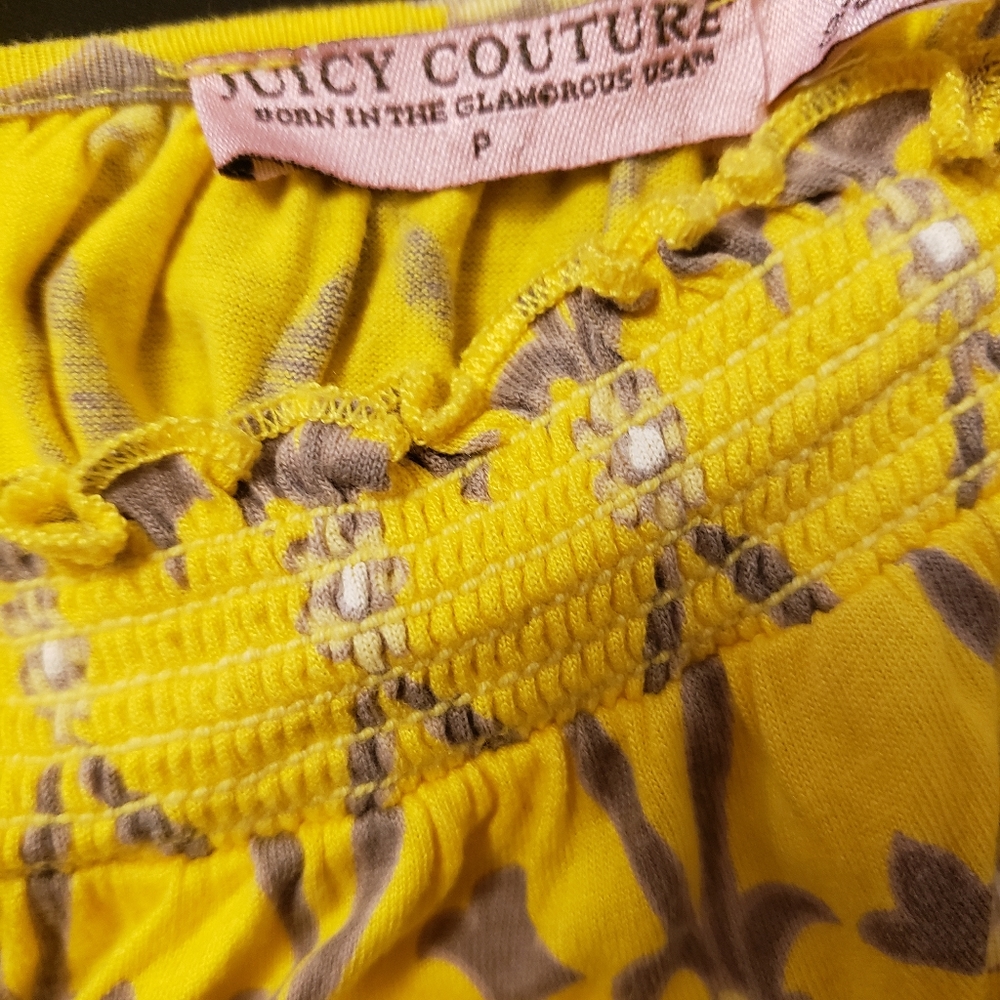 Juicy Couture 'Abigail' Maxi Dress SP Yellow Floral Print Beautiful & Ra… - Picture 5 of 7